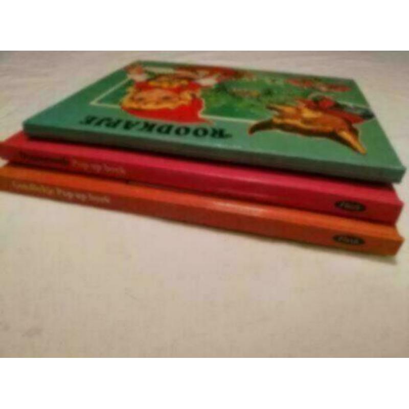 SPROOKJESBOEK 3 stuks popup boeken VINTAGE van HEMA en FLASH