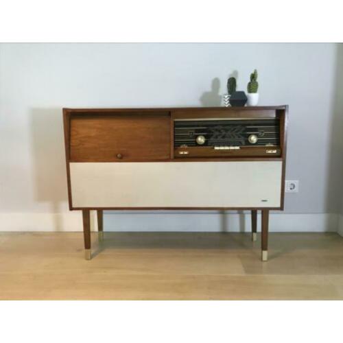 Supergaaf vintage Philips buizen radiomeubel platenspeler
