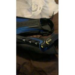 Cressi blauw metallic zwarten vinnen