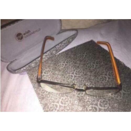 Verte bril bruin met oranje NIEUW! STERKTE NOOIT GEBRUIKT!