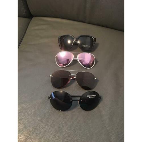 4 verschillende zonnebrillen