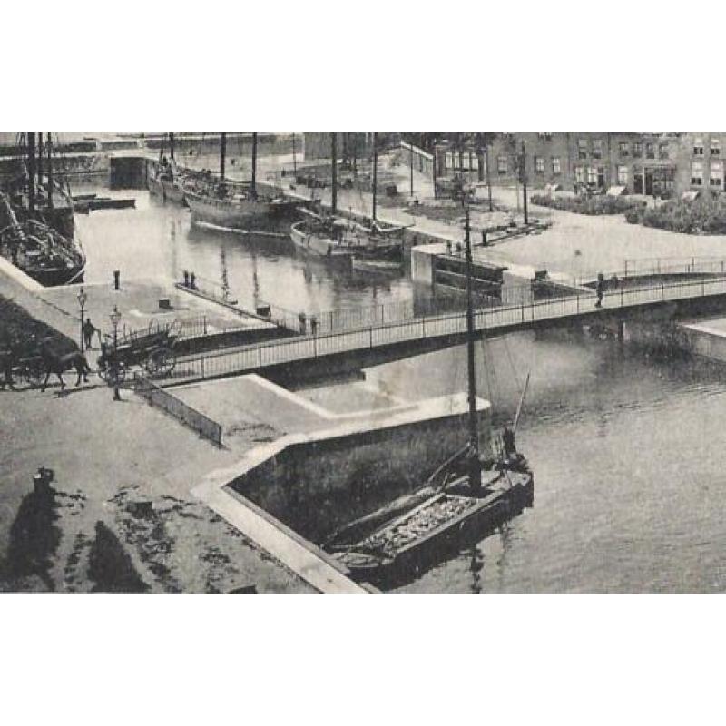 JV860 Vlissingen Marinebrug en Wijnbergschekade 1907 Schepen