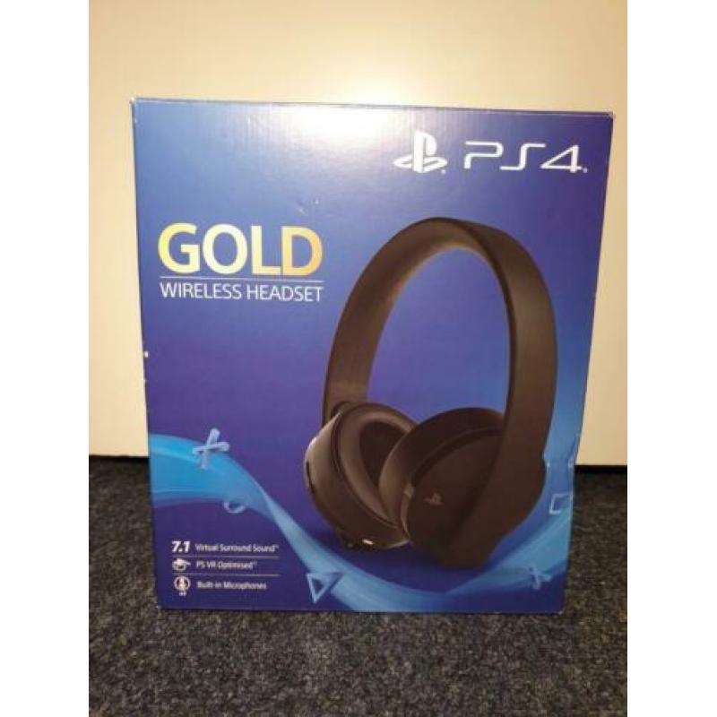 Ps4 Gold wireless headset 7.1 met garantie!