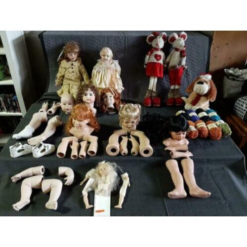 porseleinen poppen en toebehoren om zelf in elkaar te zetten