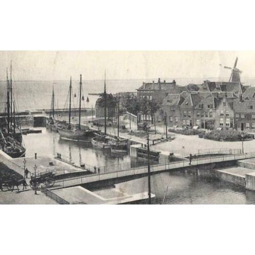 JV860 Vlissingen Marinebrug en Wijnbergschekade 1907 Schepen