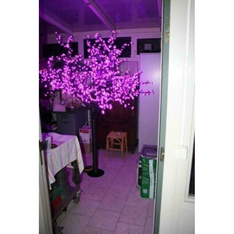 20 Led Sier of decoratiebomen groen - pink - wit nr 1