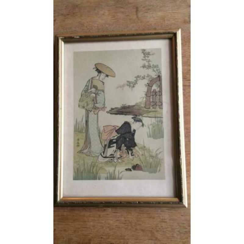 Chinees of Japans aquarel of krijttekening