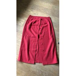 Mac maggie vintage lange rok rood wol maat L zgan