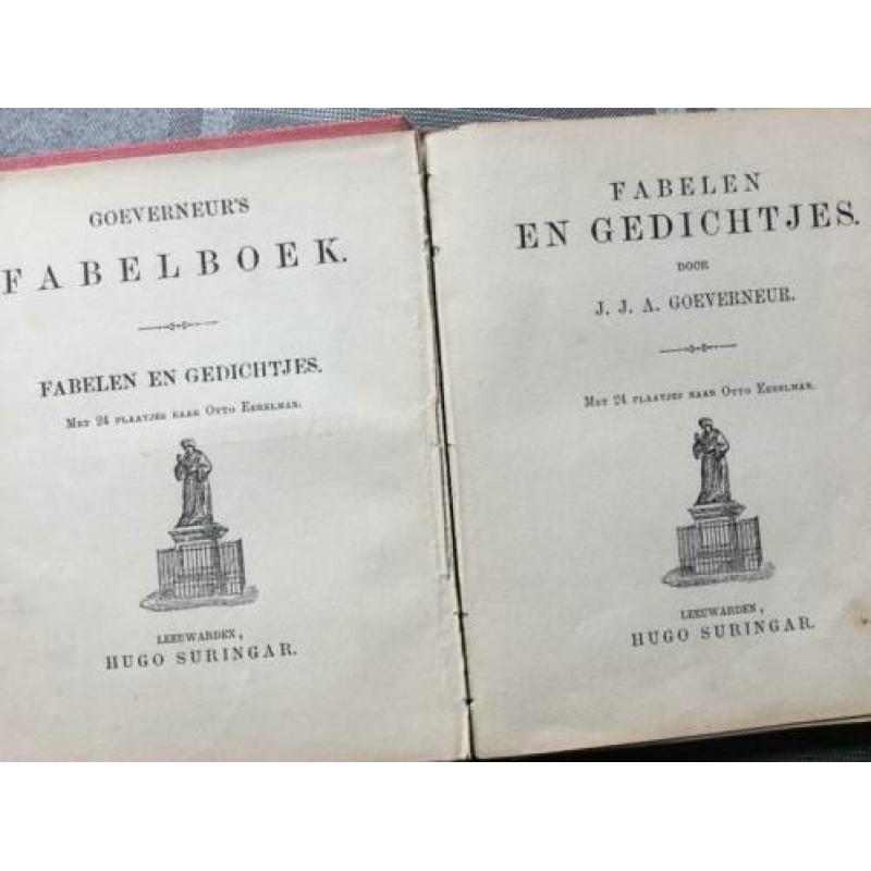 19e eeuws kinderboekje. Goeverneur's Fabelen en gedichtjes.