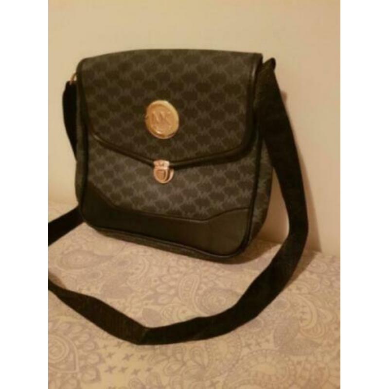 NIEUW MK tas zwart/grijs met goudaccenten