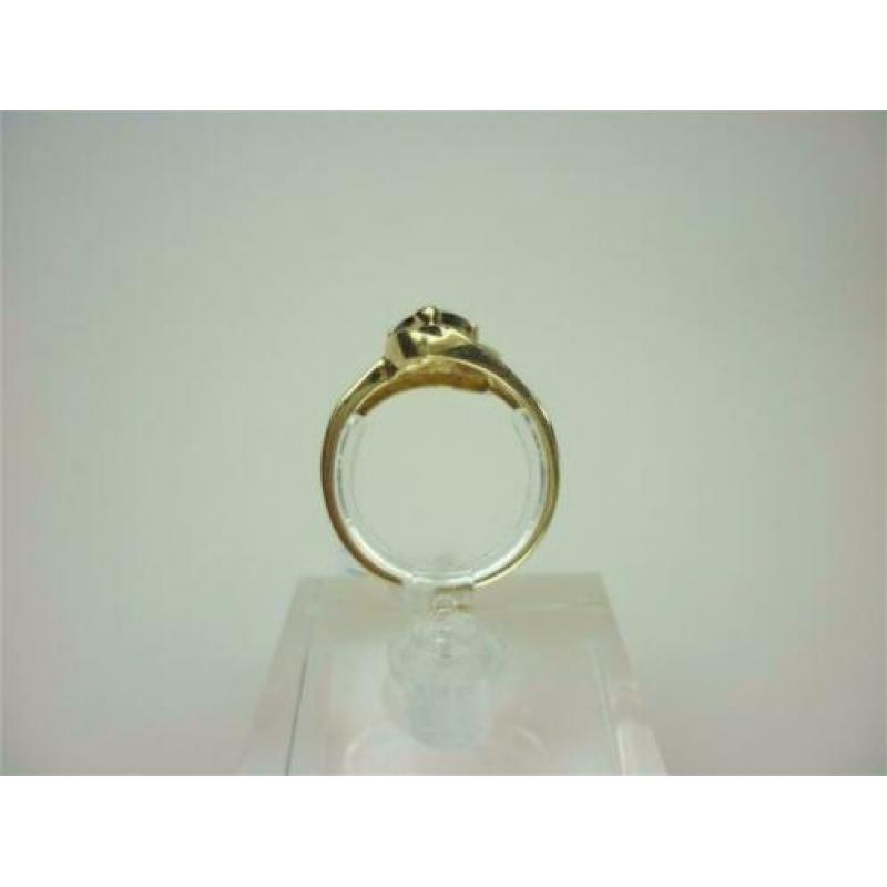 Ring goud granaat & diamanten / Z6255