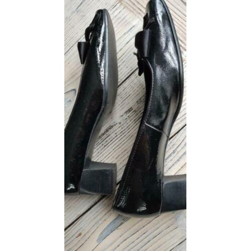 Zwarte lak schoenen leren pumps met hak