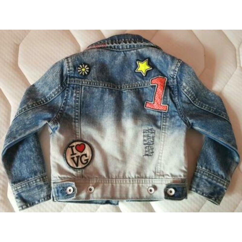 Vingino denim jeans jack spijkerjas jas maat 2 zga nieuw