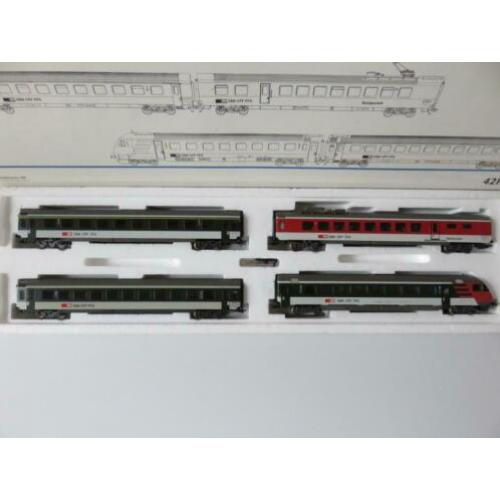Marklin 42168 4-delige pendelwagenset van de SBB