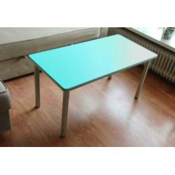 Vintage turquoise salontafel tafel lage tafeltje mint retro