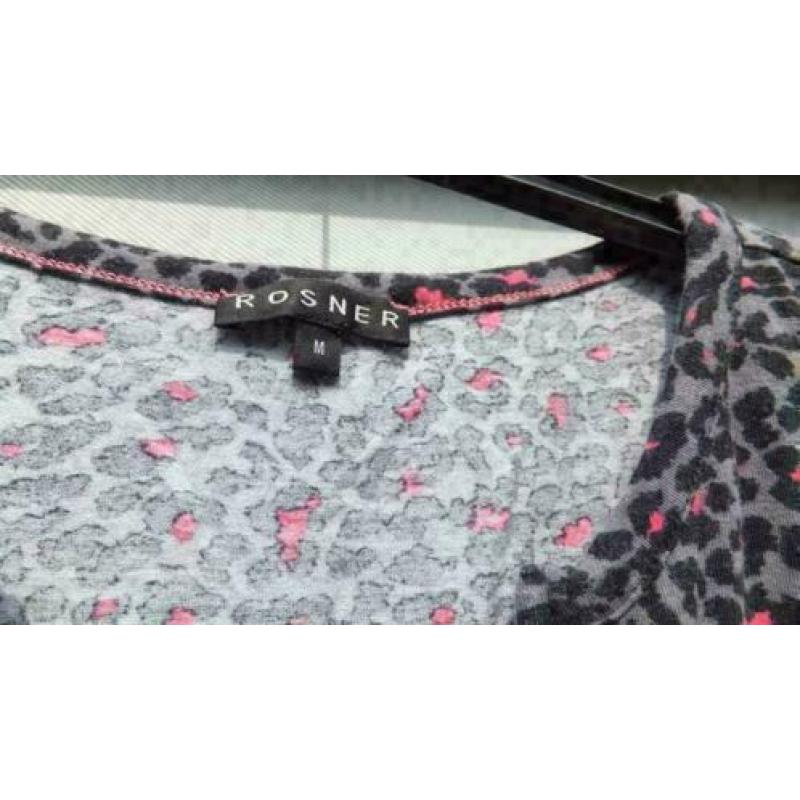 ROSNER grijs/cyclaam stretch tijger top mt M