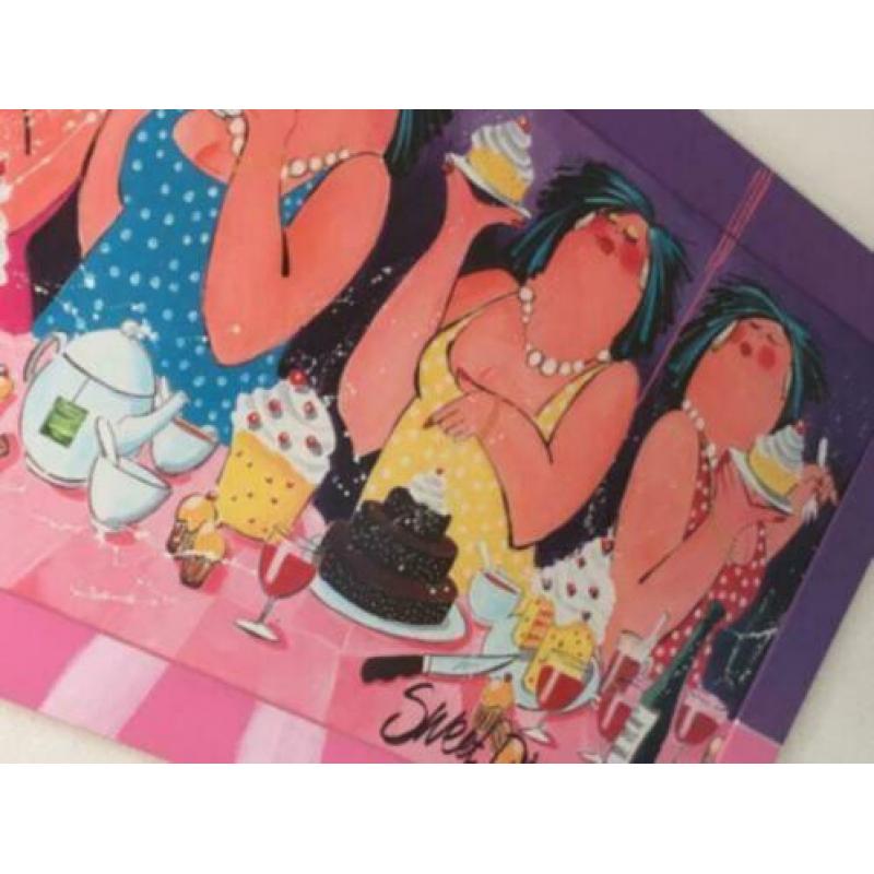 El van Leersum Groot schilderij DIKKE DAMES