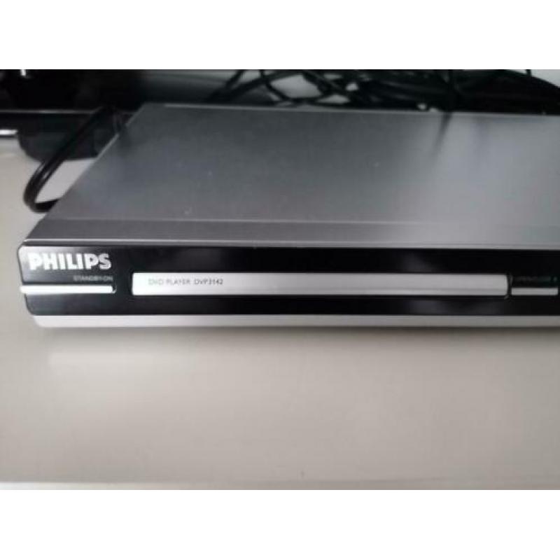 Philips DVP3142 dvd speler zilver met zwart display