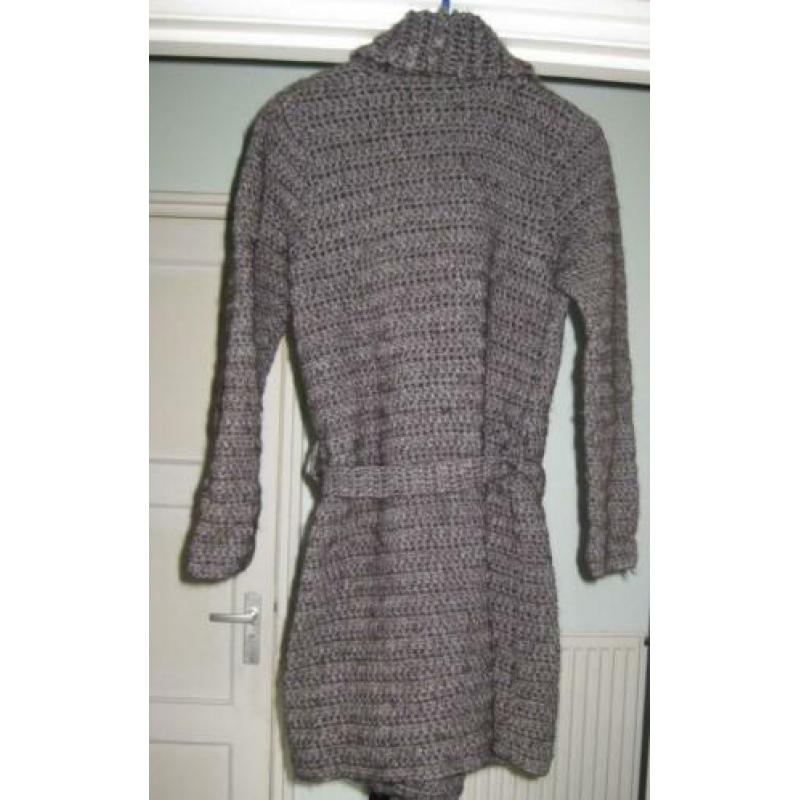 Warm gehaakt vest grijs maat S 36