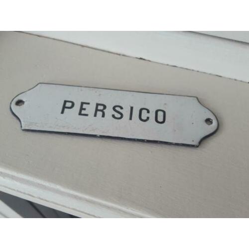 Oud emaille Persico bordje