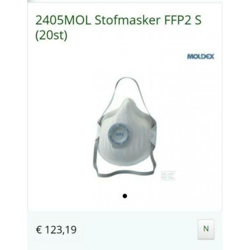 Moldex 2405 stofmasker stofmaskers