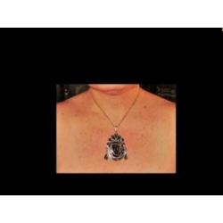 Zilveren Mexicaanse Collier Bijzonder Hanger Obsidiaan Steen