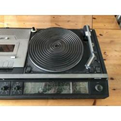 Philips retro platenspeler met cassettedeck