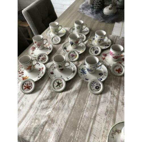 9sets gebaks bordjes met mokken compleet Janneke brinkman