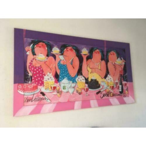 El van Leersum Groot schilderij DIKKE DAMES
