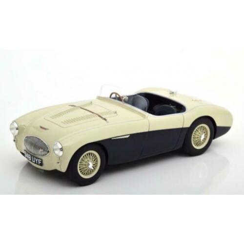Austin Healey 100S 1955 Blauw/Wit 1-18 Cult Scale Models
