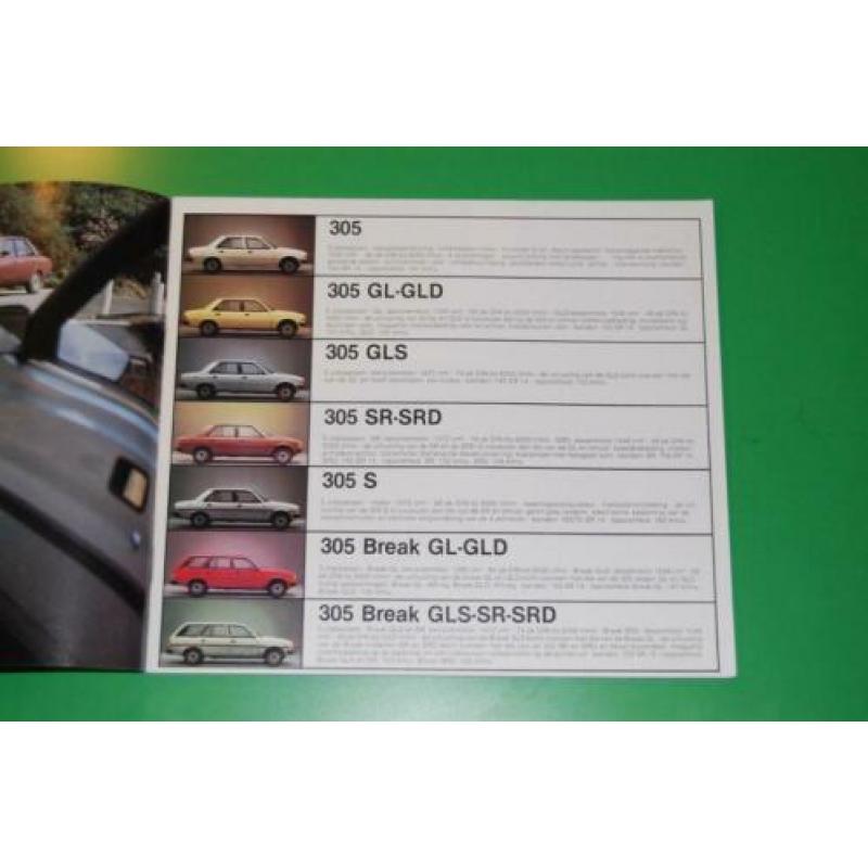 Brochure Peugeot 305 en 305 Break 1982