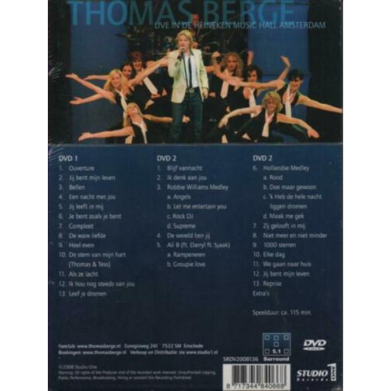 Thomas Berge : " Live In Concert " 3 DVD - 2008