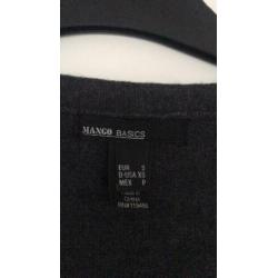 Mango grijs basic vest nieuw maat small