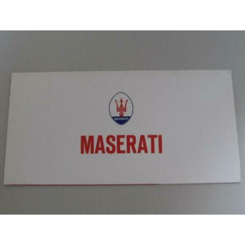 € 45,- Folder Maserati Indy + Ghibli + Mexico Vouwfolder,