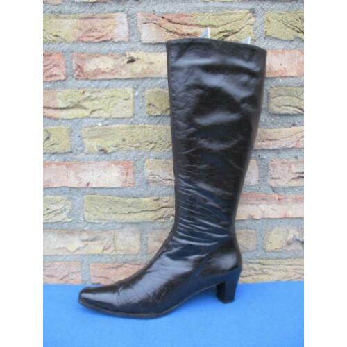 Hoge leren laarzen Lamica bruin maat 39