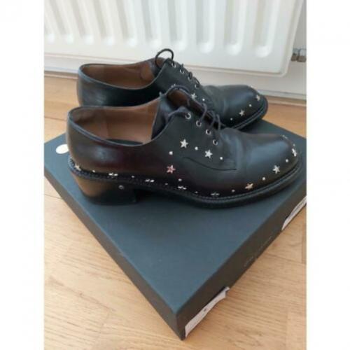 LAURENCE DACADE zwarte kalfslederen veterschoenen met studs