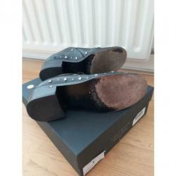 LAURENCE DACADE zwarte kalfslederen veterschoenen met studs