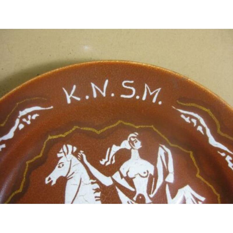 Plateel wandbord KNSM 1856 - 1956