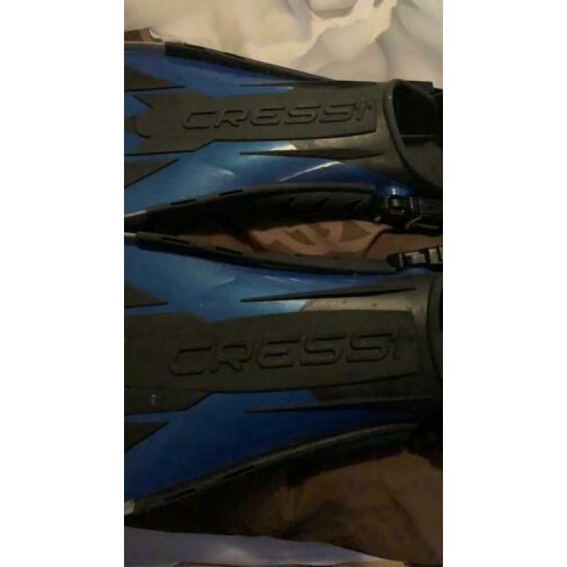 Cressi blauw metallic zwarten vinnen