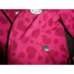 Softshell jas Hello Kitty roze maat 116 ZGAN!