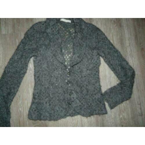 stijlvol opengewerkt wollen vest jasje Sem Per Lei S 36 38