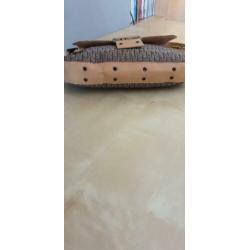 Zachtbruine handtas met print