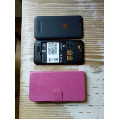 wileyfox spark plus met bookcase voor onderdelen