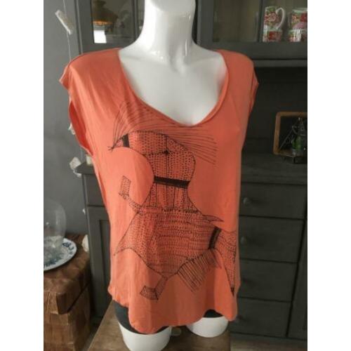 Leuke oranje top van Twenty8twelve maat M / L