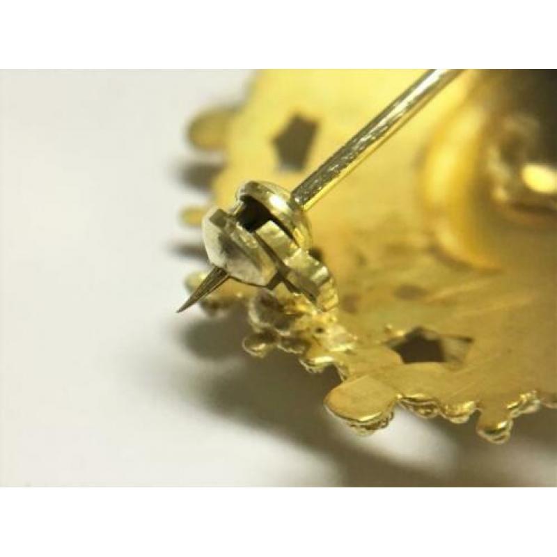 TN-0540118 Antiek Gouden Broche Zeeuwse Knopen - 31 mm