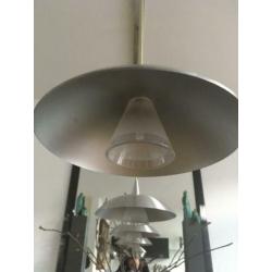 hanglamp eettafel 4 stuks op een rij alluminium