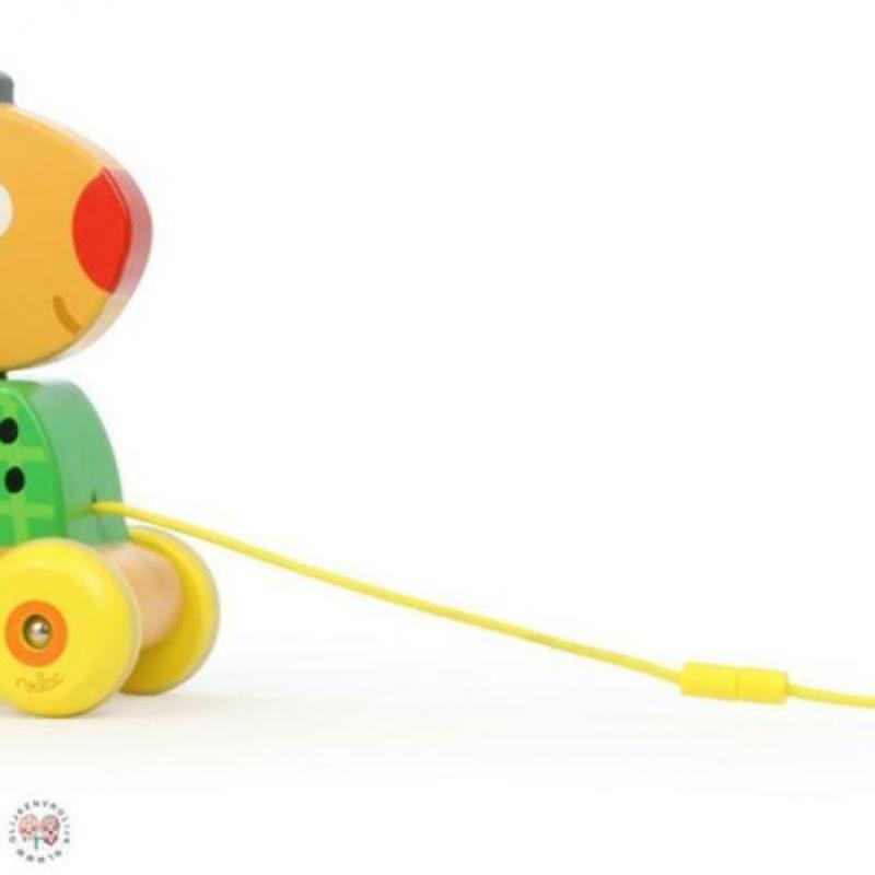 Houten trekfiguur Haas Schildpad + muziek VILAC ->NU SALE!