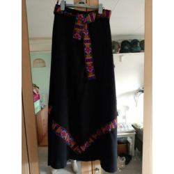 Vintage 70's lange wollen rok van Betty Barclay