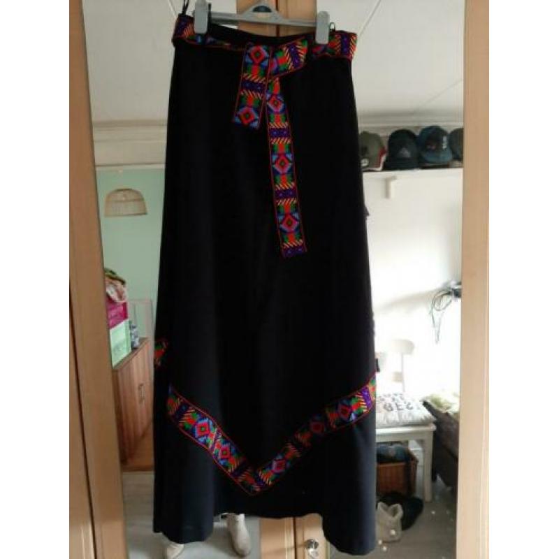 Vintage 70's lange wollen rok van Betty Barclay