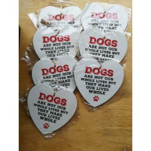 Diverse partijen houten decoratie bordjes te koop